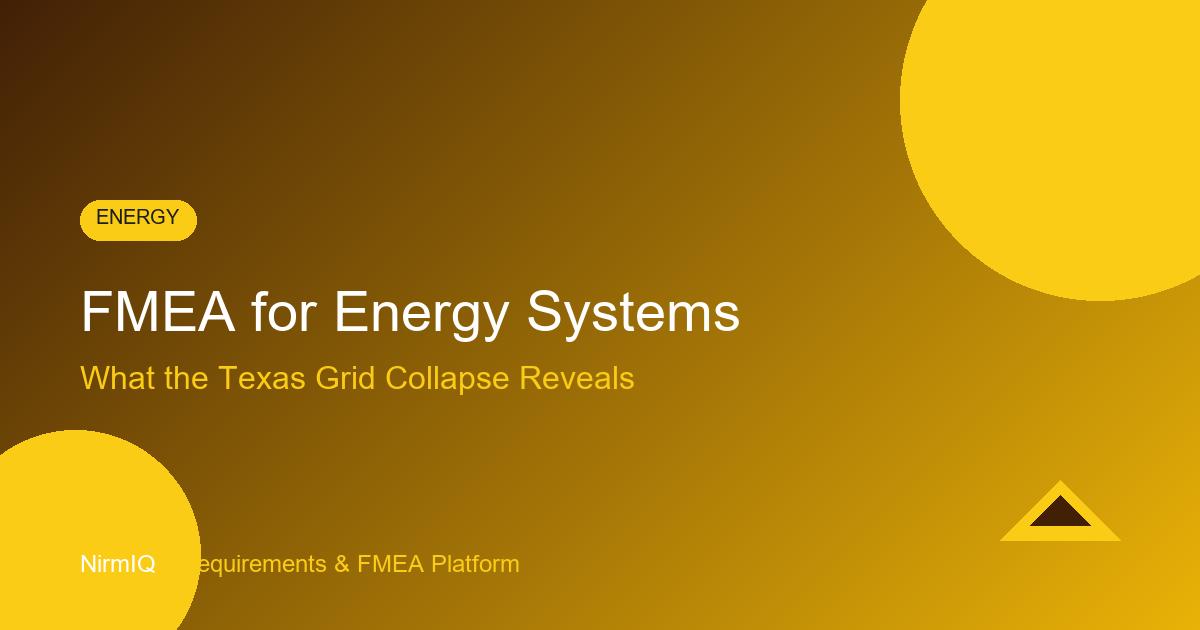 FMEA for Energy Systems: What the Texas Grid Collapse Reveals
