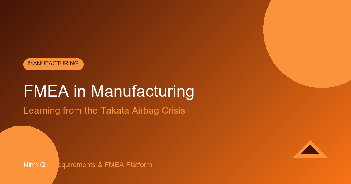 FMEA in Manufacturing: Learning from the Takata Airbag Crisis