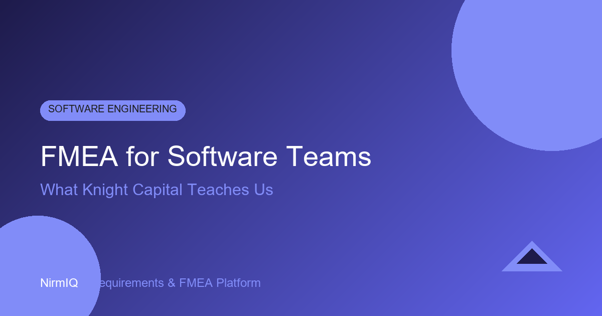 FMEA for Software Teams: What the Knight Capital Disaster Teaches Us